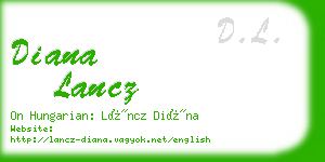 diana lancz business card